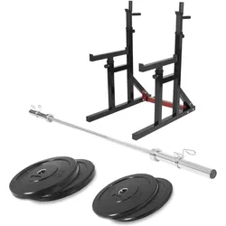 Squat Rack Set 50mm Schwarz/Rot EINHEITSGRÖSSE