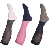 HKM Kniestrümpfe Colour 3er Set pink/navy/grau 38-40