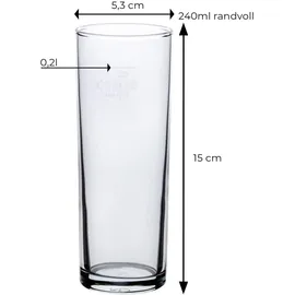 LUXENTU Kölschglas Bierglas 0,24 l