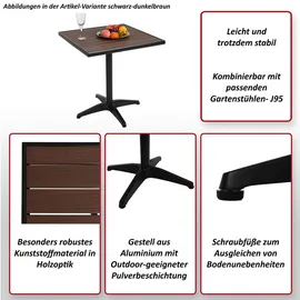 MCW Gartentisch schwarz, dunkelbraun