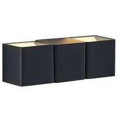 Lindby - Niclas Square LED Außen Wandleuchte Dark Grey