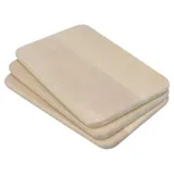 Böttcher-AG Schneidebrett aus Holz, 21,5 x 13,5 x 1 cm, Frühstücksbrettchen, 3 Stück