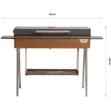 Cortenstahl Edelrost Holzkohlegrill Chef XL Holzkohle Standgrill Räucherofen BBQ
