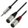 Adam Hall Cables 4 STAR YWMM 0180 - Audiokabel, Rean 2x 3-Pol XLR male auf 3,5mm Miniklinkenstecker stereo, schwarz, 1,8m