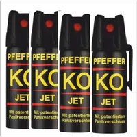 Sparpaket Pfefferspray KO Jet Verteidigungsspray | Abwehrspray Hundeabwehr | zur Selbstverteidigung Sparset KO Jet 4 Dosen