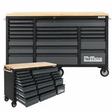 Trutzholm Werkstattwagen Deluxe XXL Anthrazit unbestückt 160 x 91 cm 20 Schubladen Werkbank Sideboard