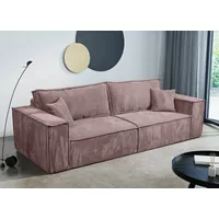 FEDVE Schlafsofa Sekwana Sofa Schlaffunktion Bettkasten Sofagarnitur - Cappuccino (Poso 27)