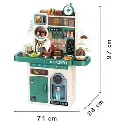Coemo Kinderküche Tony Spielküche TÜRKIS mit viel Zubehör