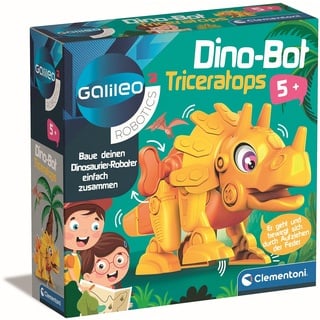 CLEMENTONI Galileo Robotics DinoBot Triceratops - Dinosaurier Modellbausatz,Spielzeug Roboter für Kinder ab 5 Jahren, 59326