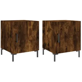 vidaXL Nachtschrank 2 Stk. 40 x 40 x 50 cm Braun