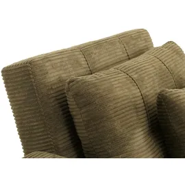 MCW Schlafsessel MCW-L90, Klappsessel Gästebett Relaxsessel, Liegefläche 200x100cm Stoff/Textil Cord ~ grün