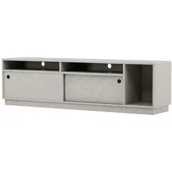 Ebuy24 Girona TV Tisch 2 Türen, 3 Regale grau.