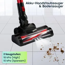 casativo-tech Casativo 2in1-Akku-Handstaubsauger rot/schwarz