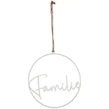 UNUS Aufhänger Familie weiß Dia 25 cm