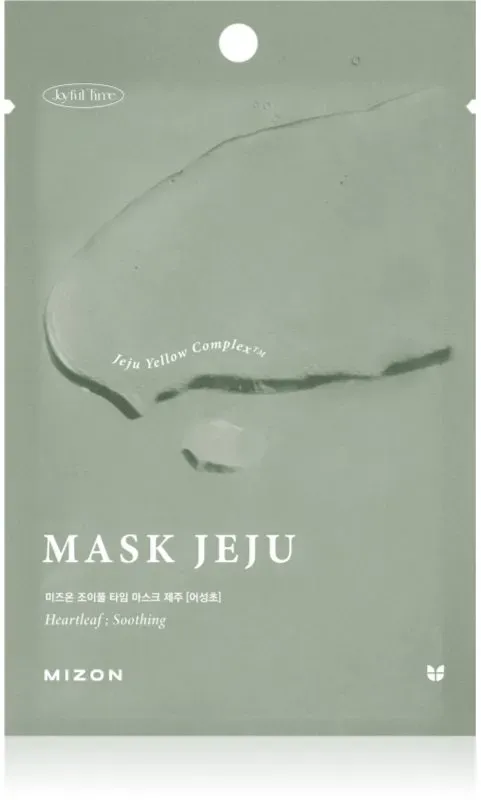 Mizon Joyful Time Jeju Heartleaf Beruhigende Tuchmaske für trockene und gereizte Haut 23 g