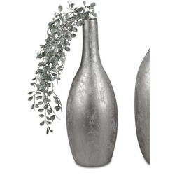formano Dekovase Vintage, Silber H:42cm D:15cm Keramik silberfarben
