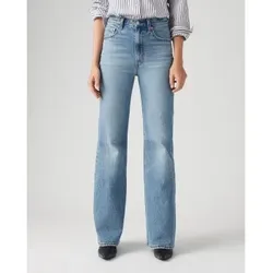 Levi's für Damen. A7503-0020 Jeans Ribcage Bell blau (28/30), Lässig, Baumwolle, Denim