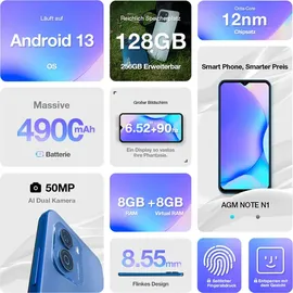 AGM Note N1 8 GB RAM 128 GB Grau