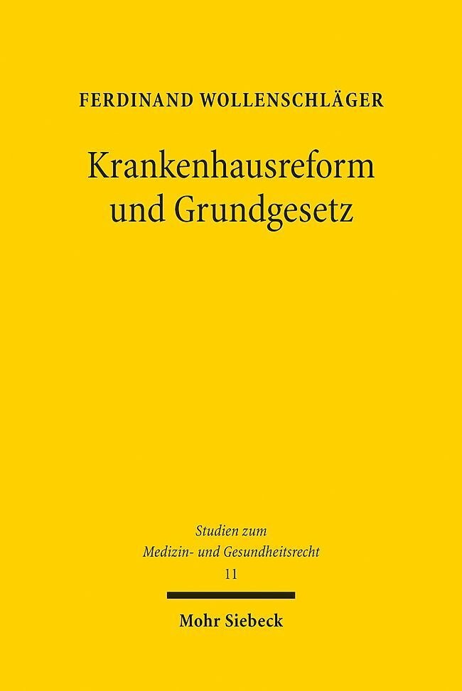 Krankenhausreform Und Grundgesetz - Ferdinand Wollenschläger  Kartoniert (TB)