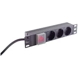 S/CONN maximum connectivity Steckdosenleiste 3-fach 0,25 m Schwarz/Silber