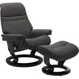 Stressless Stressless® Relaxsessel Sunrise (Set, Relaxsessel mit Hocker), mit Classic Base, Größe S, Gestell Schwarz grau