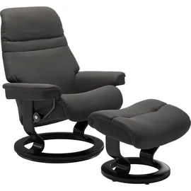 Stressless Stressless® Relaxsessel Sunrise (Set, Relaxsessel mit Hocker), mit Classic Base, Größe S, Gestell Schwarz grau