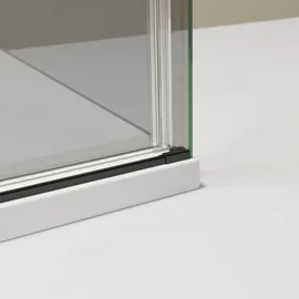 Bernstein Eckdusche mit Schiebetür NT806 flex Schwarz matt Nano Graues Glas 120x90 cm 6mm ESG-Sicherheitsglas