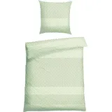 SCHIESSER Bettwäsche »Maribel aus weicher Baumwolle mit unaufgeregtem Fischgrätmuster«, MADE IN GREEN by OEKO-TEX® Grün