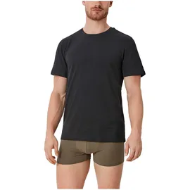 s.Oliver Herren T-Shirt, 2er Pack - Basic, Rundhals, einfarbig, Schwarz 2XL