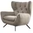 KAWOLA Sessel CHARME Cord 72 x 110 x 80 cm Steingrau mit Kissen