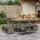 vidaXL Garten-Essgruppe 9-tlg. Grau