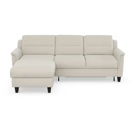 sit&more Ecksofa SIT & MORE "Farö L-Form", beige (creme), B:234cm H:90cm T:168cm, Sofas, Ecksofa, inklusive Federkern, wahlweise mit Bettfunktion und Bettkasten