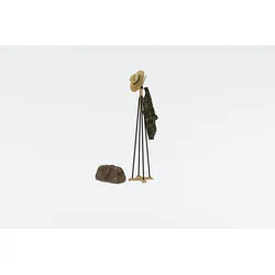 Skye Decor, Foley- Foley SSE, Eichenfarbig,,Schwarz, Kleiderbügel, 160x41 cm, 100% Melaminbeschichtete Partikelplatte