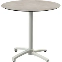 Essentials X Cross Terrassentisch Sand gestell + Moonstone HPL Ø70 cm