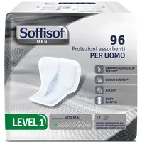 Soffisof Men Level 1 Inkontinenzeinlagen für Männer - 96x Hygieneeinlagen - 8 Packungen mit 12 Einlagen, 2 Tropfen - leichte Inkontinenz