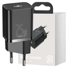 Baseus Super Si 1C Schnellladegerät USB Typ C 25W Pd Qc schwarz