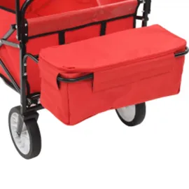 vidaXL Klappbarer Handwagen mit Sonnendach rot