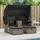 vidaXL Gartensofa 2-Sitzer Loungesofa grau