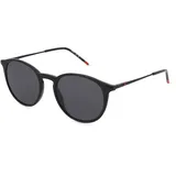 Hugo HG 1286/S Herren-Sonnenbrille Vollrand Rund Kunststoff-Gestell, schwarz