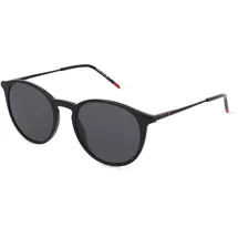 Hugo HG 1286/S Herren-Sonnenbrille Vollrand Rund Kunststoff-Gestell, schwarz