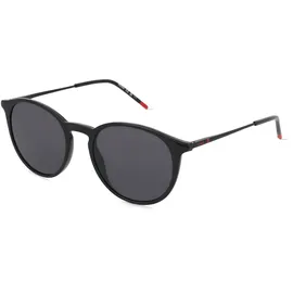 Hugo HG 1286/S Herren-Sonnenbrille Vollrand Rund Kunststoff-Gestell, schwarz