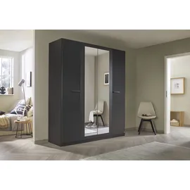 Rauch Drehtürenschrank RAUCH "Kleiderschrank Schrank Garderobe Garderobenschrank Stauraumwunder MODI", grau (graumetallic), B:181cm H:210cm T:54cm, Holzwerkstoff, Schränke, Drehtürenschrank, optional mit Spiegel MADE IN GERMANY