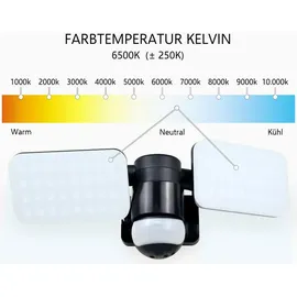 ELRO Außenwandleuchte Kunststoff 33 cm inkl. Bewegungsmelder Schwarz