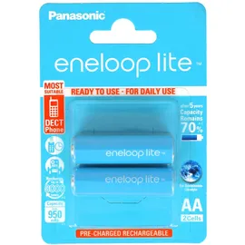 Panasonic eneloop Lite Mignon AA LR06 Akku BK-3LCCE NiMH 1,2 Volt 1000mAh im 2er Blister