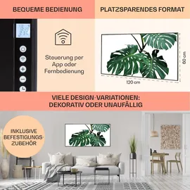 Klarstein Air Art Smart Infrarotheizung, mit IoT/WiFi App-Steuerung, Erkennung Offener Fenster, Infrarotheizung mit Thermostat, He... - Bunt