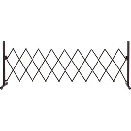 Mendler Alu Absperrgitter 103 x 36-265 x 31 cm Braun/Stahl