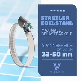 Villkin Schlauchverbinder 32 mm x 38 mm weiß