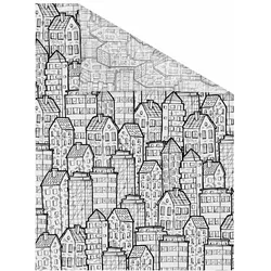 Fensterfolie LICHTBLICK ORIGINAL "Stadt" Gr. 1, schwarz (schwarz, weiß), B:50cm L:50cm, PVC, Fensterfolien, selbstklebend, Sichtschutz