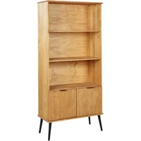 Beliani Bücherregal TIMMINS 90 x 39 x 190 cm Braun