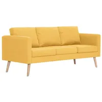 vidaXL 3-Sitzer-Sofa Stoff Gelb